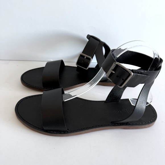 Madewell Leather Flat Sandals Ankle Strap The Boardwalk Casual Boho Size 8.5 - Picture 1 of 11